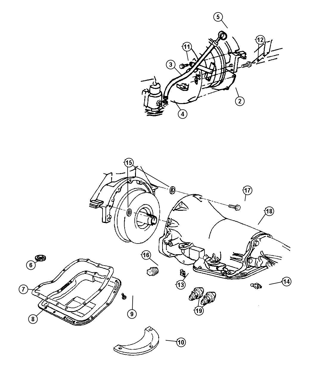 2001 Dodge Ram 2500 Case and Related parts - 47RE (DGP).