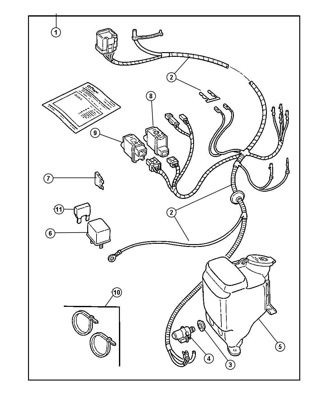 Jeep Wrangler Wiring package. Enclosure - 82208907AB ...