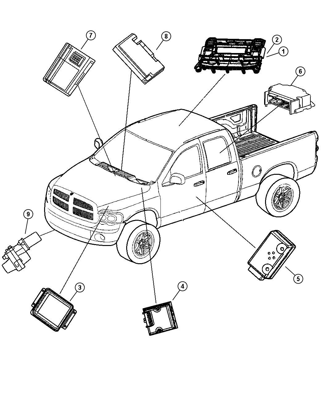 Dodge Ram 1500 Module. Totally integrated power - 56049890AR | Factory