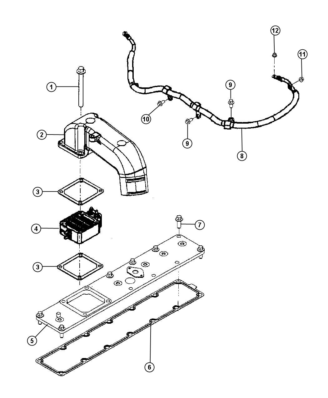 Dodge Ram 2500 Wiring.  expose intake heater. Pch - 05175549AA  