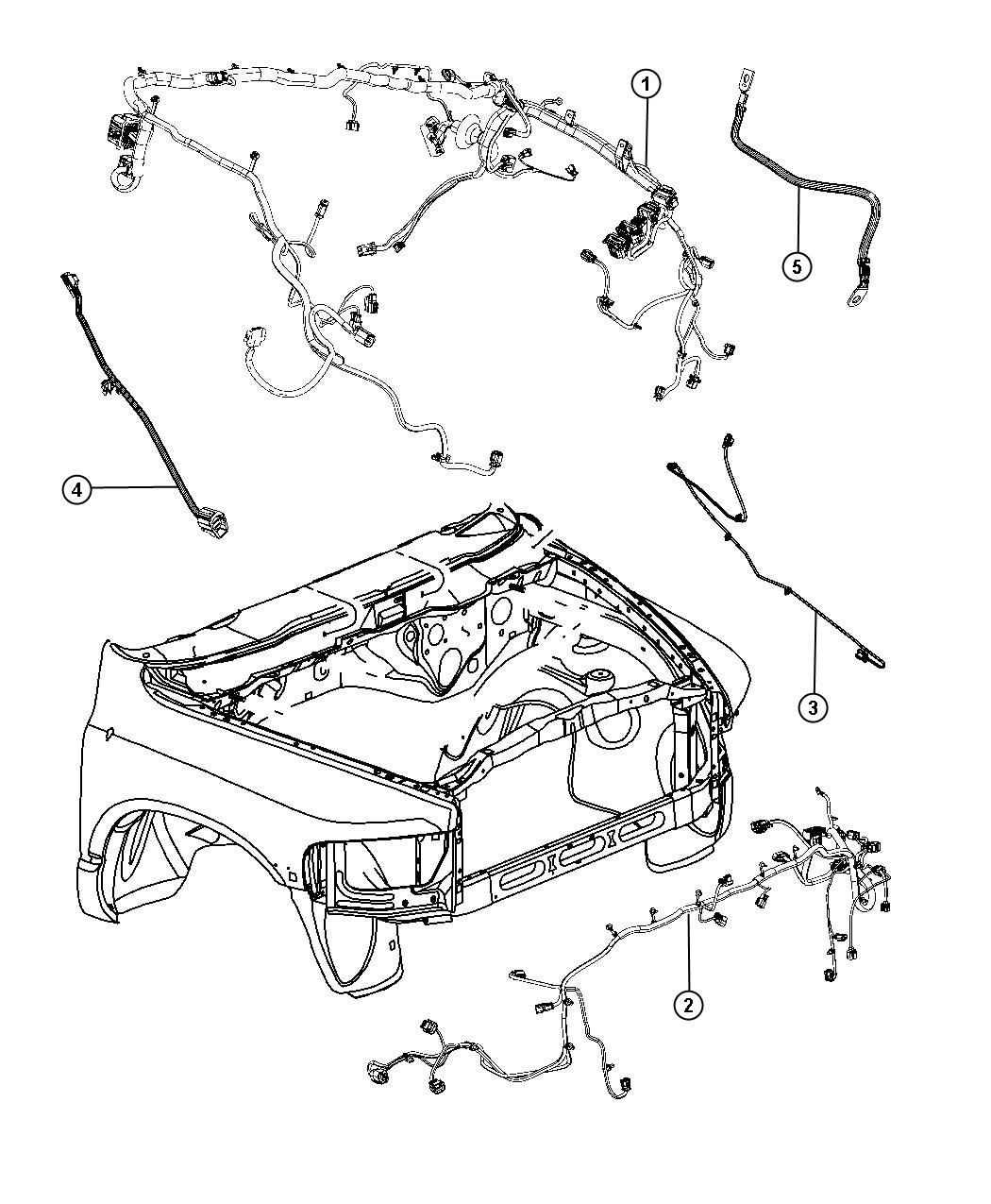 2012 Dodge Ram 1500 Wiring  Dash  Left